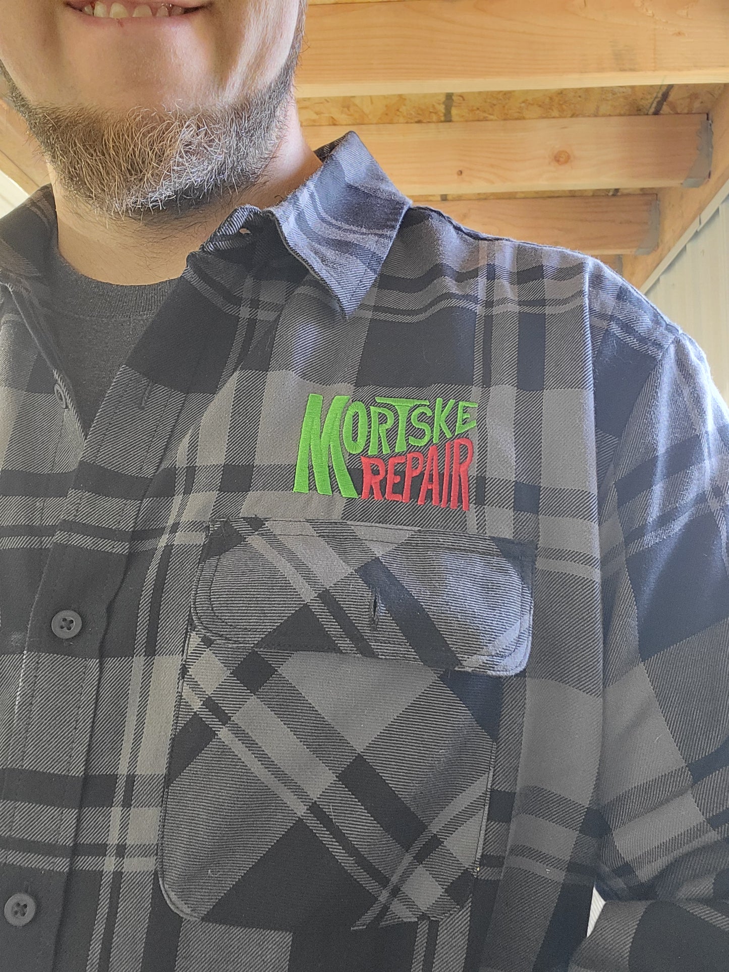 Mortske Repair Embroidered Flannel