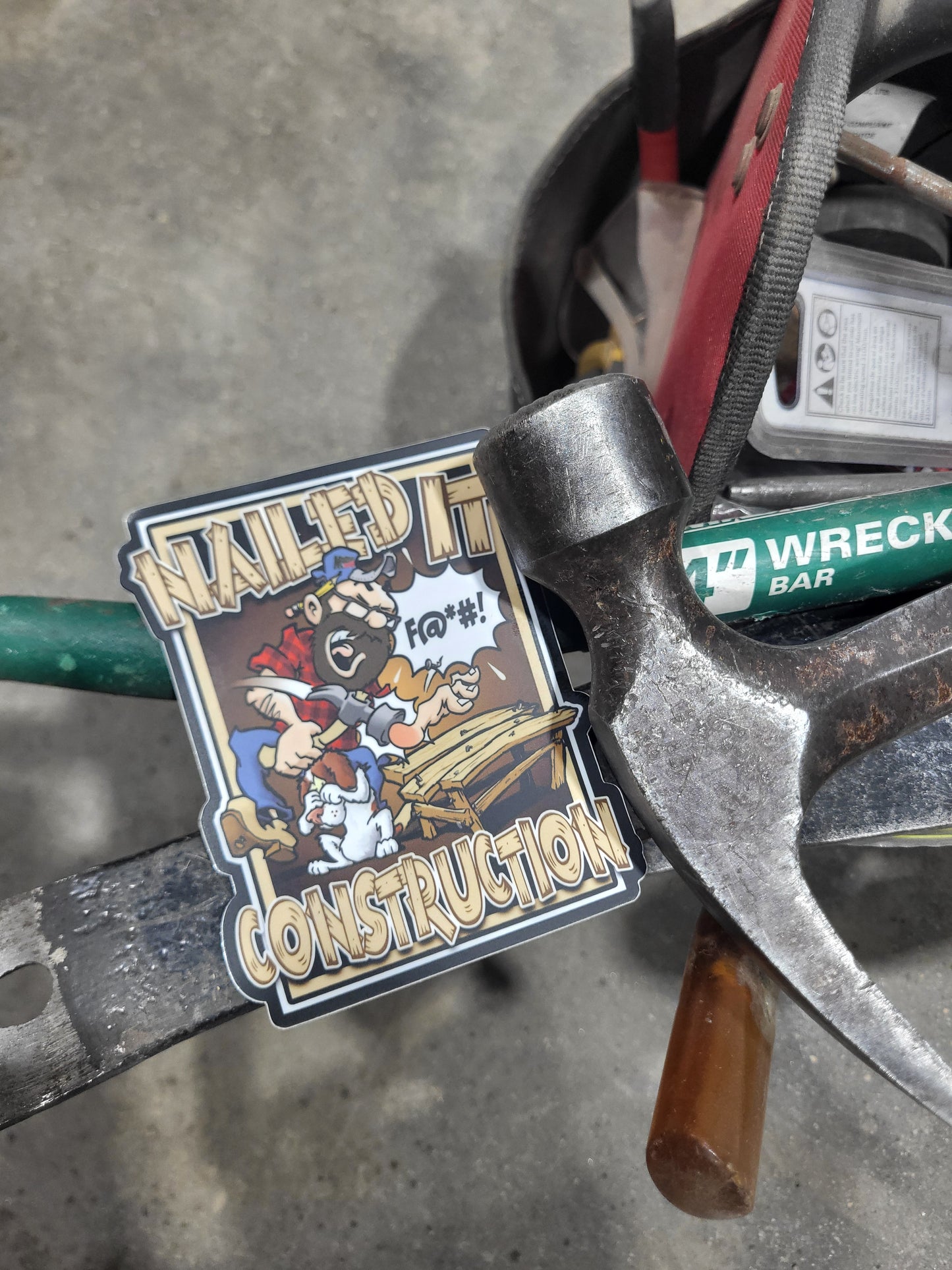 Mortske Repair Nailed It Construction Decal