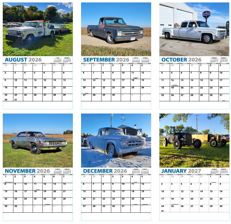 Mortske Repair 2026 Calendar