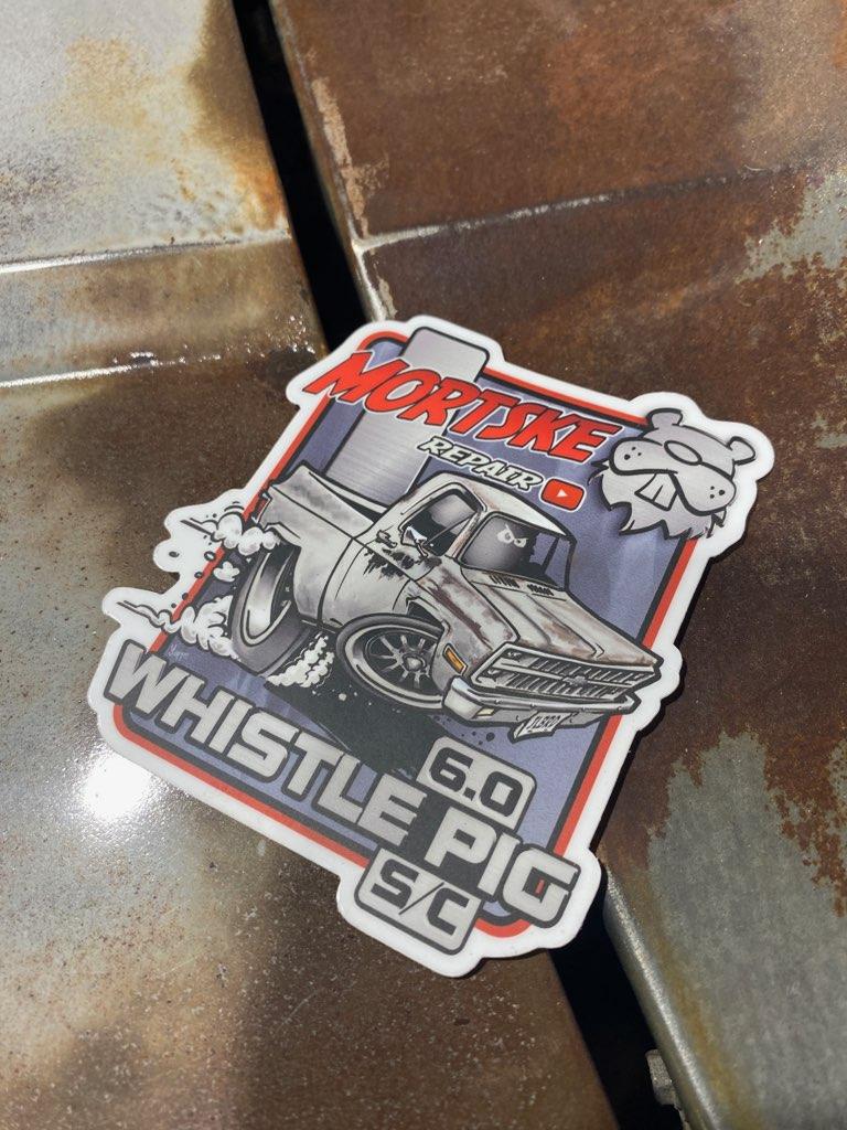 Mortske Repair Whistle Pig Decal