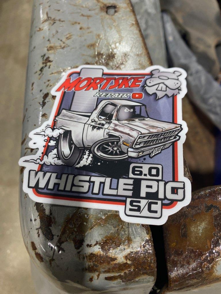 Mortske Repair Whistle Pig Decal