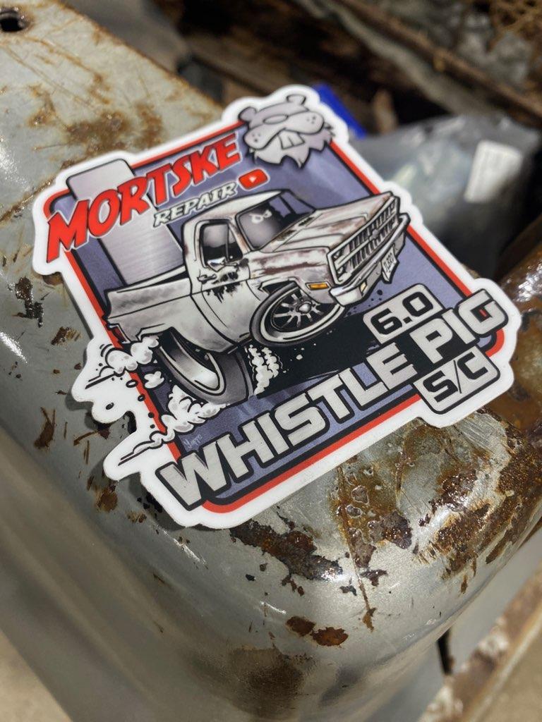 Mortske Repair Whistle Pig Decal