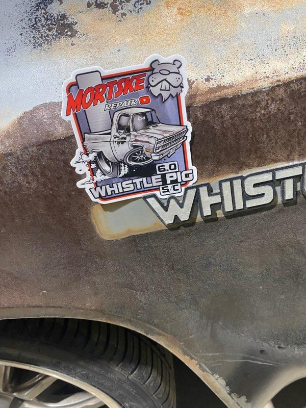 Mortske Repair Whistle Pig Decal